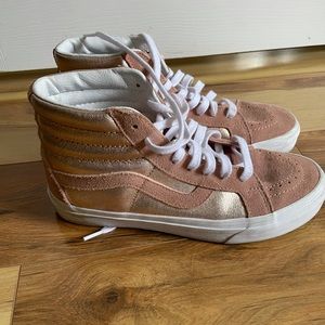 Rose gold High top vans
